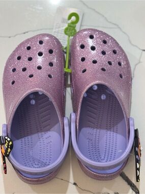 Crocs Classic IAM Butterfly Clogs Glitter Clogs - Purple
